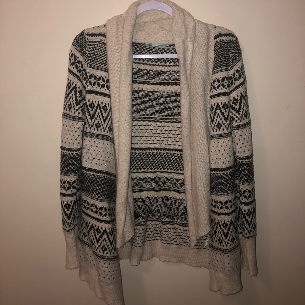 Black and white Aztec cardigan. Size M